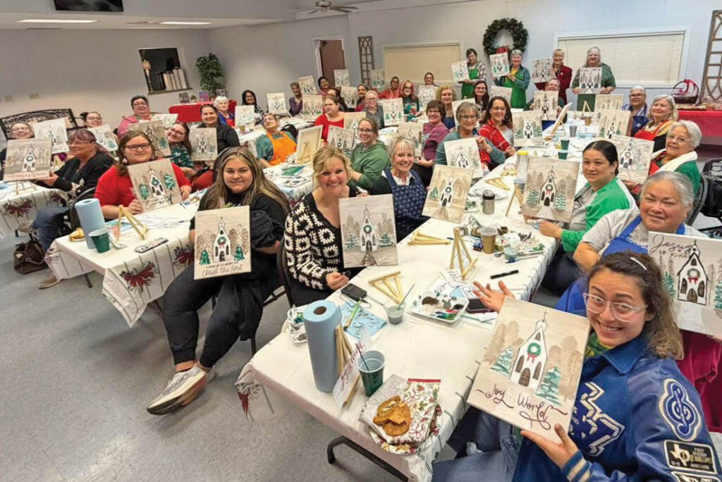 The women’s ministry at Somerset Baptist Church near San Antonio hosted a painting party at Christmas and saw a great turnout. SUBMITTED PHOTOS